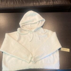 RD Style White Sherpa Hoodie (NWT)